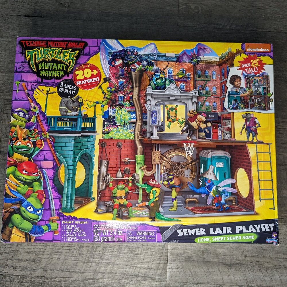 NEW TMNT Mutant Mayhem Sewer Lair Playset